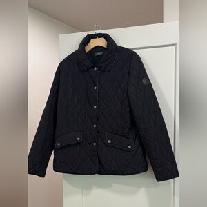 Lauren Ralph Lauren Diamond Pattern Black Jacket—Like New!! Size Large